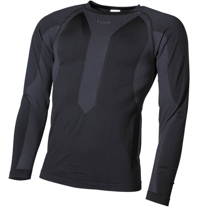 Fox Outdoor Thermo-Funktionsunterhemd, langarm, schwarz